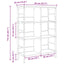 Bogreol 6 niveauer 82 x 32 x 112 cm Konstrueret træ