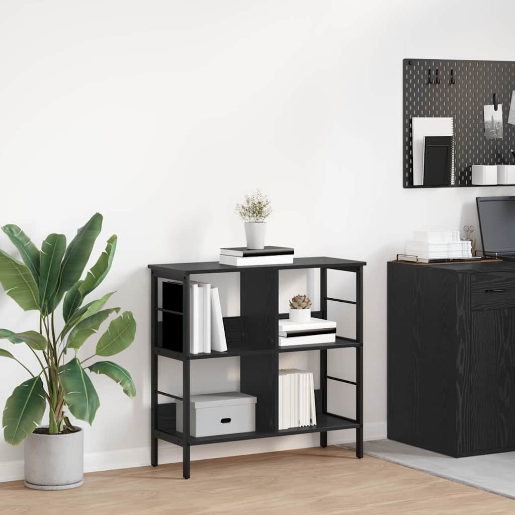 Bogreol Sort eg 82 x 32 x 79 cm Konstrueret træ