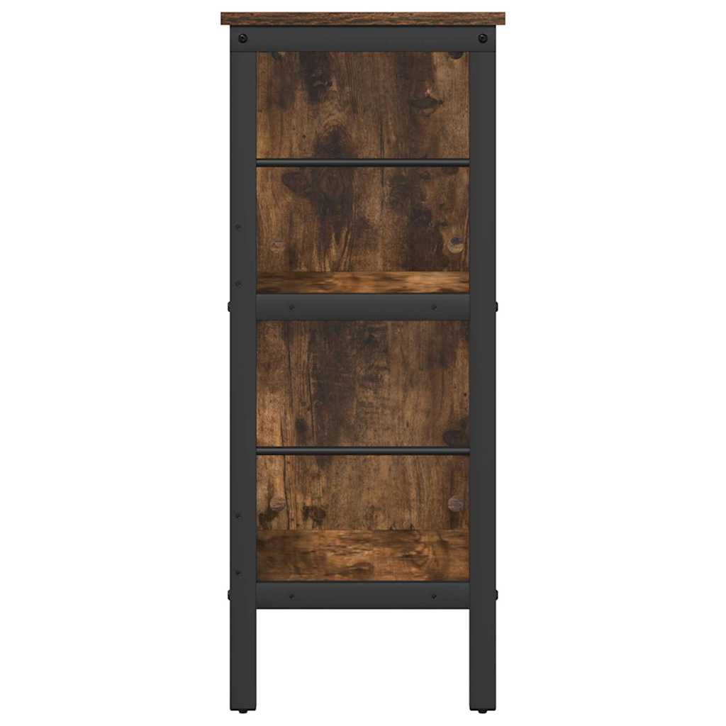 Bogreol Røget eg 82 x 32 x 79 cm Konstrueret træ