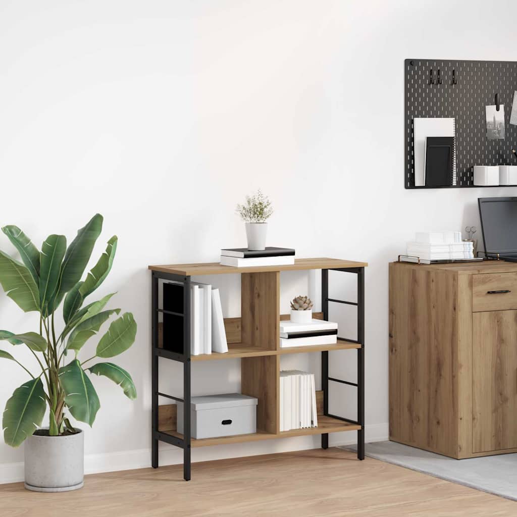 Bogreol 4 niveauer 82 x 32 x 79 cm Konstrueret træ