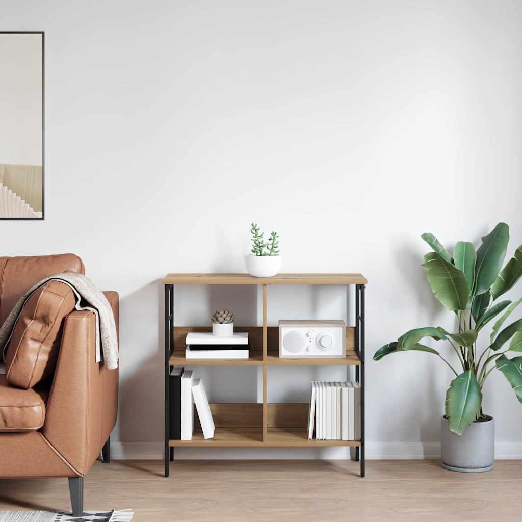 Bogreol 4 niveauer 82 x 32 x 79 cm Konstrueret træ