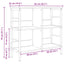 Bogreol 4 niveauer 82 x 32 x 79 cm Konstrueret træ