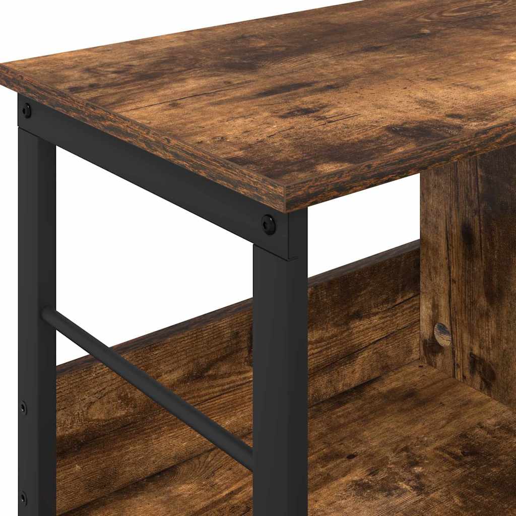 Bogreol Røget eg 82 x 32 x 47 cm Konstrueret træ