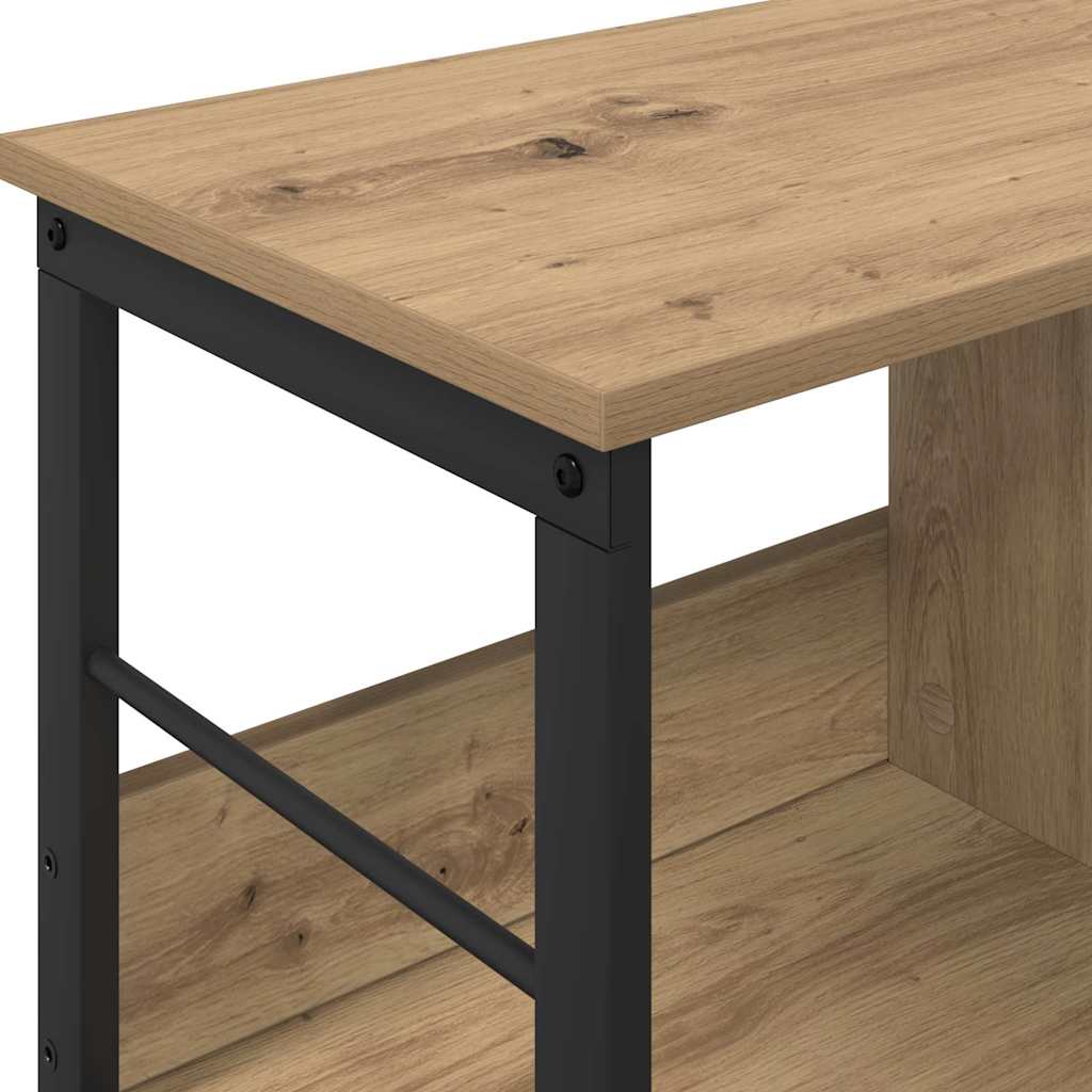 Bogreol 2 niveauer 82 x 32 x 47 cm Konstrueret træ