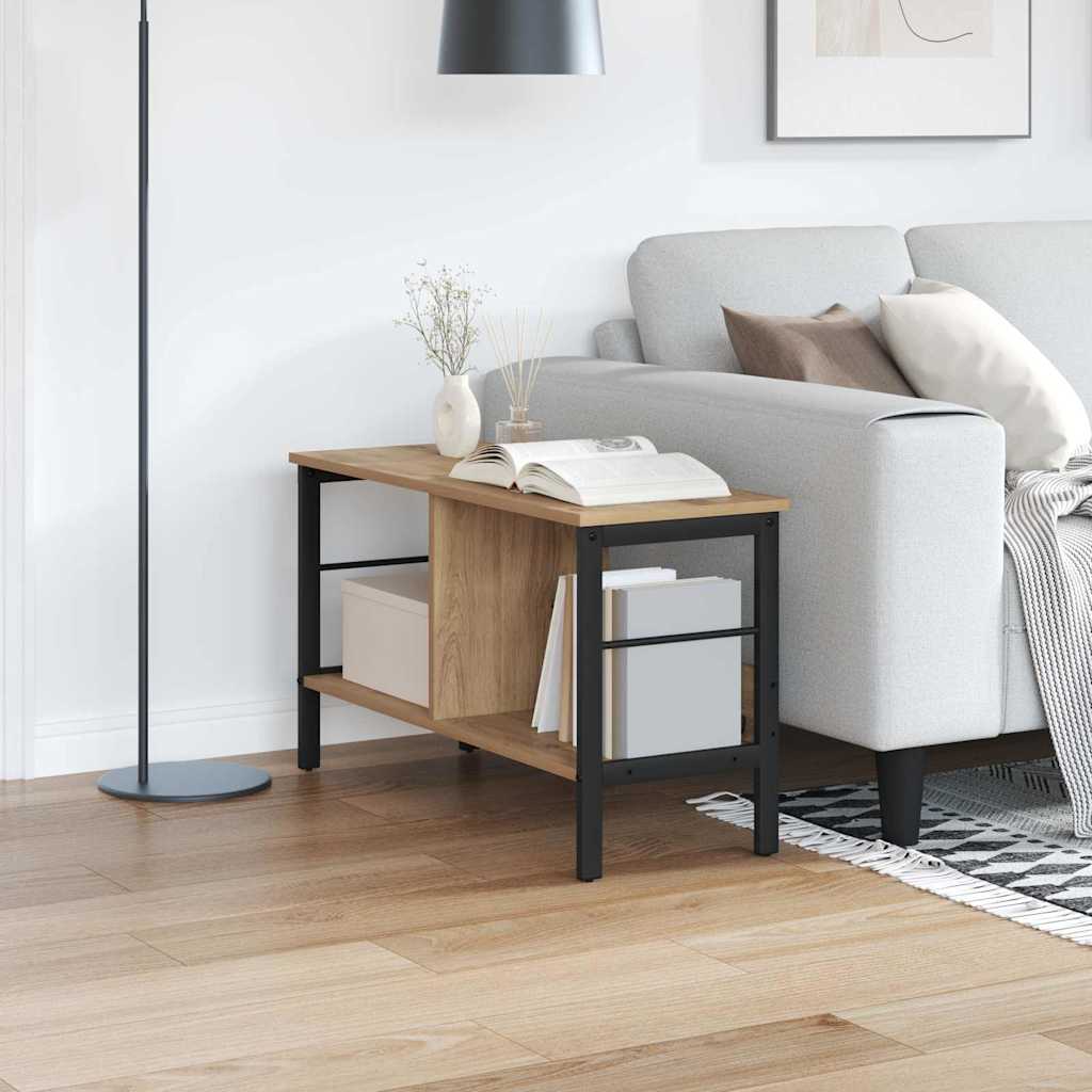 Bogreol 2 niveauer 82 x 32 x 47 cm Konstrueret træ