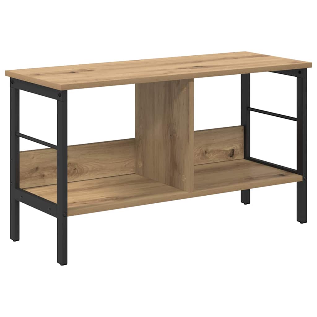 Bogreol 2 niveauer 82 x 32 x 47 cm Konstrueret træ