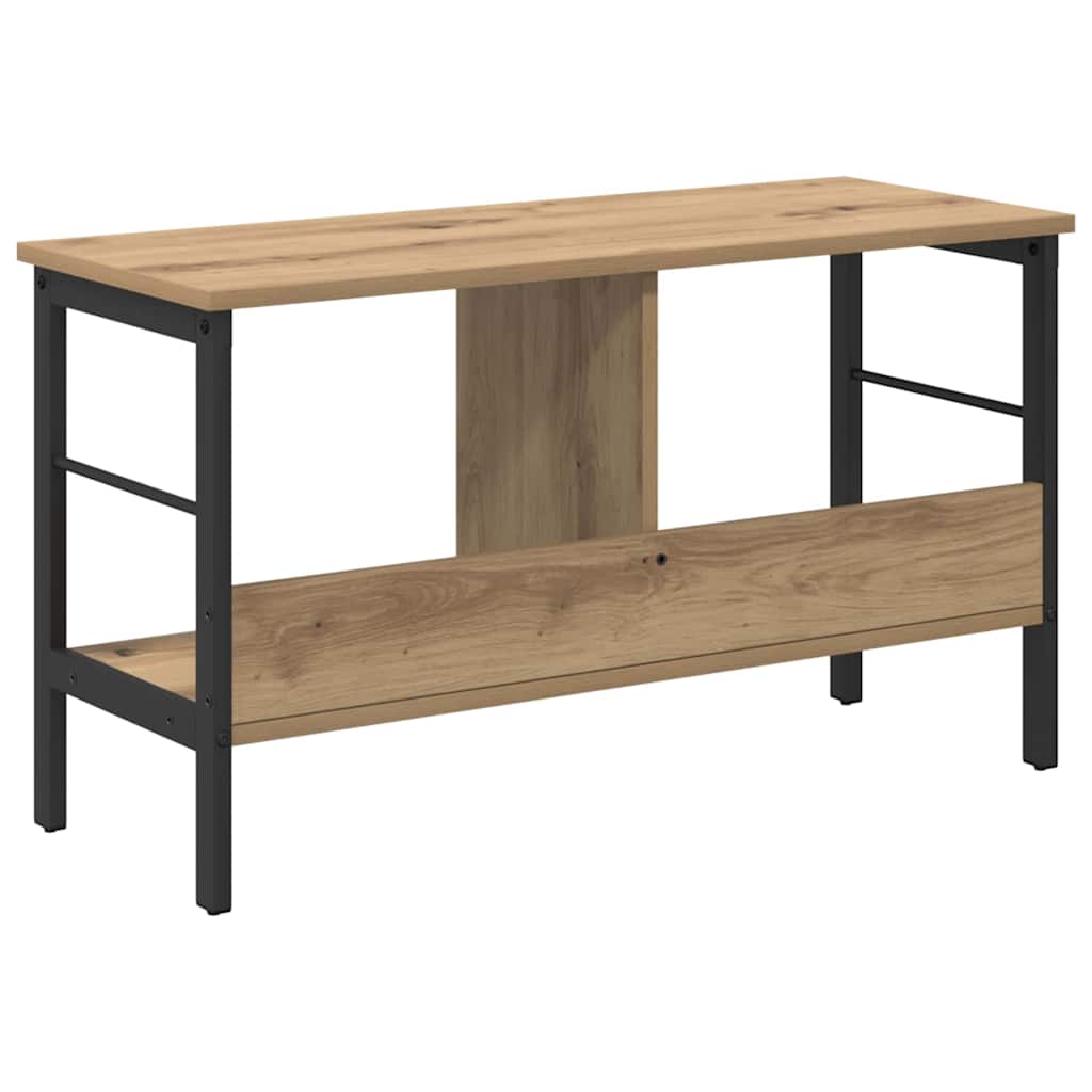 Bogreol 2 niveauer 82 x 32 x 47 cm Konstrueret træ
