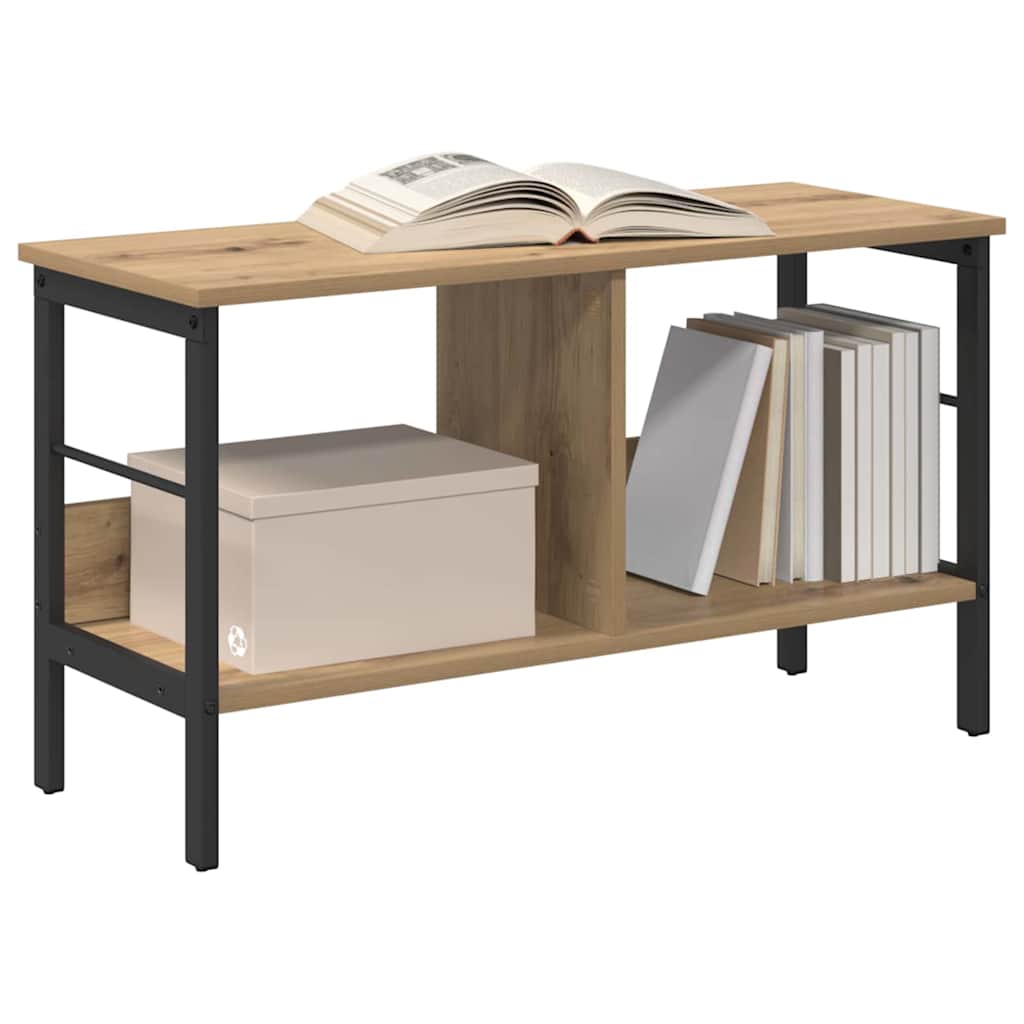 Bogreol 2 niveauer 82 x 32 x 47 cm Konstrueret træ