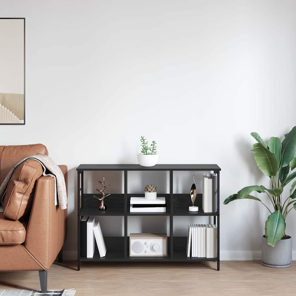 Bogreol Sort eg 102 x 32 x 72,5 cm Konstrueret træ