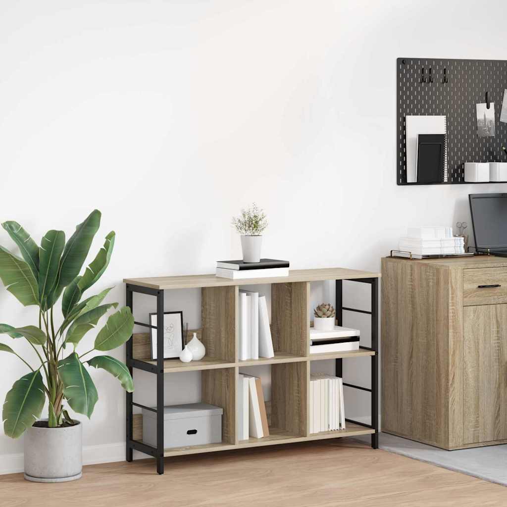 Bogreol Sonoma eg 102 x 32 x 72,5 cm Konstrueret træ