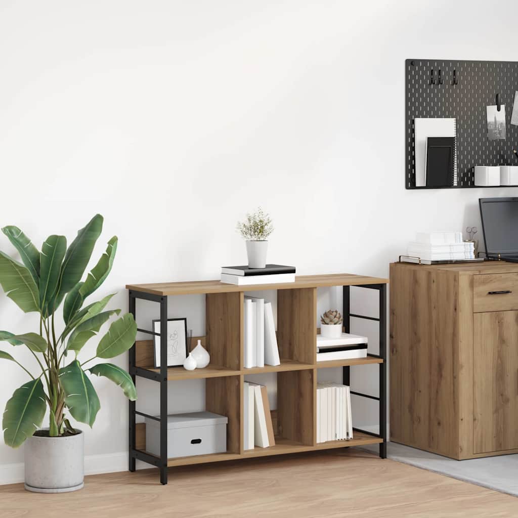 Bogreol 6 niveauer 102 x 32 x 72,5 cm Konstrueret træ