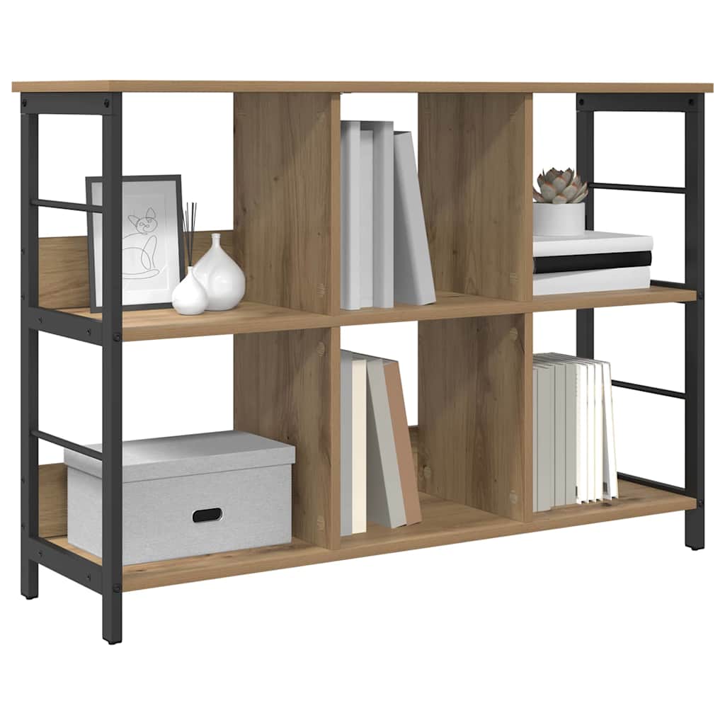 Bogreol 6 niveauer 102 x 32 x 72,5 cm Konstrueret træ