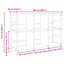 Bogreol 6 niveauer 102 x 32 x 72,5 cm Konstrueret træ