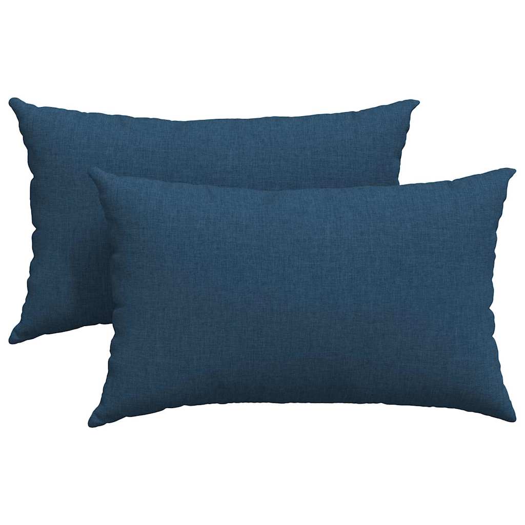 Sofapuder 2 pcs Blå 50 x 30 cm Stof