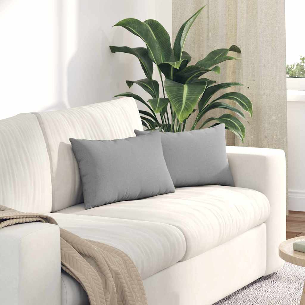 Sofapuder 2 pcs Skygrå 50 x 30 cm Stof
