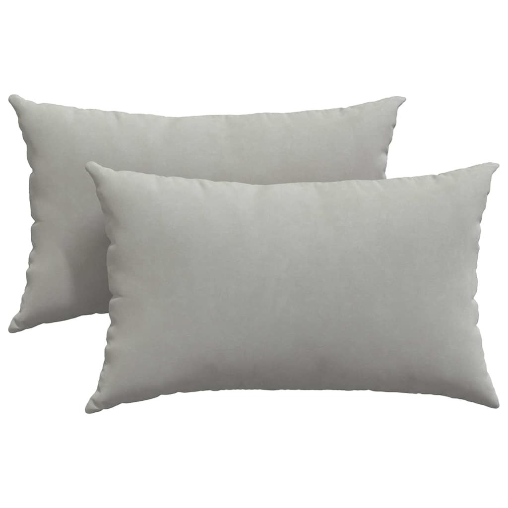 Sofapuder 2 pcs Lysegrå 50 x 30 cm Stof