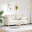 Sofapuder 2 pcs Creme 50 x 30 cm Velourstof