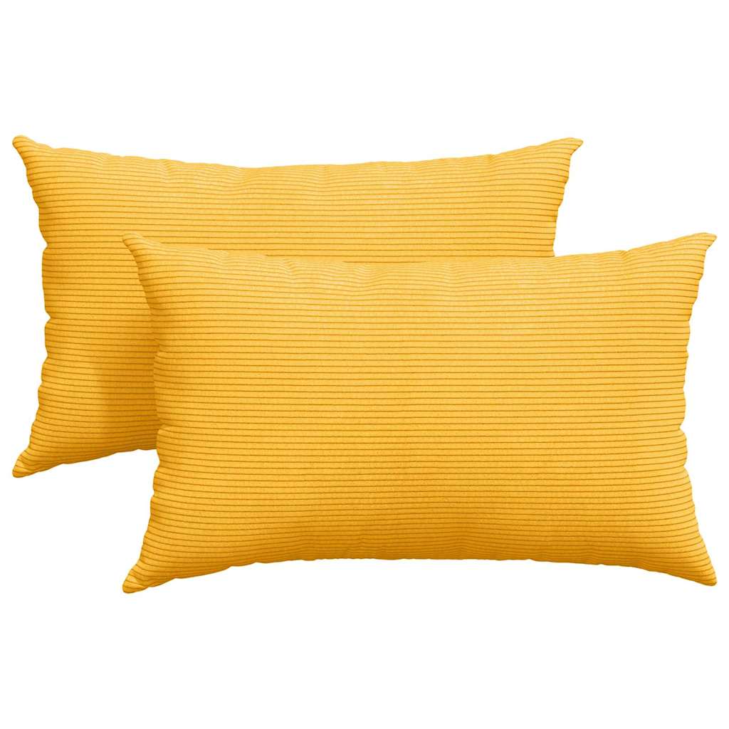 Sofapuder 2 pcs Lys Gul 50 x 30 cm Velourstof