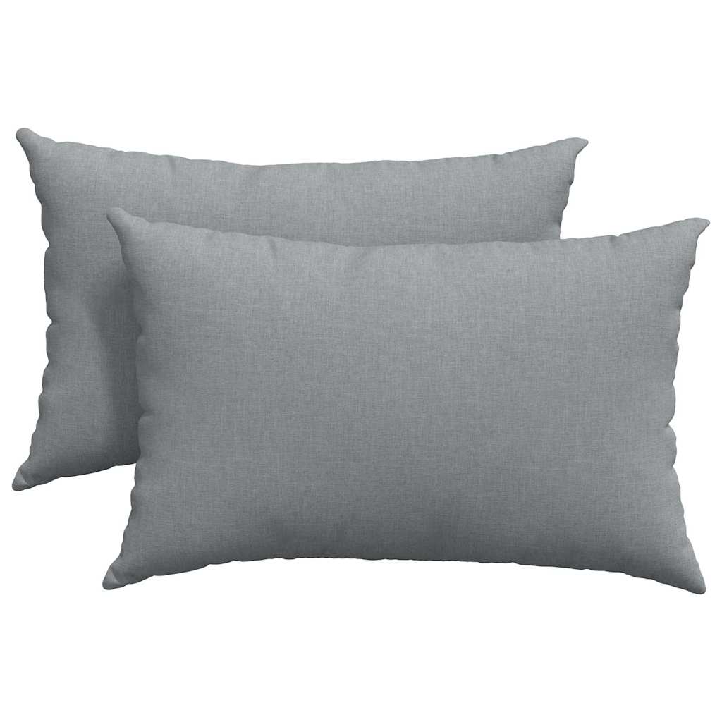 Sofapuder 2 pcs Lysegrå 60 x 40 cm Stof