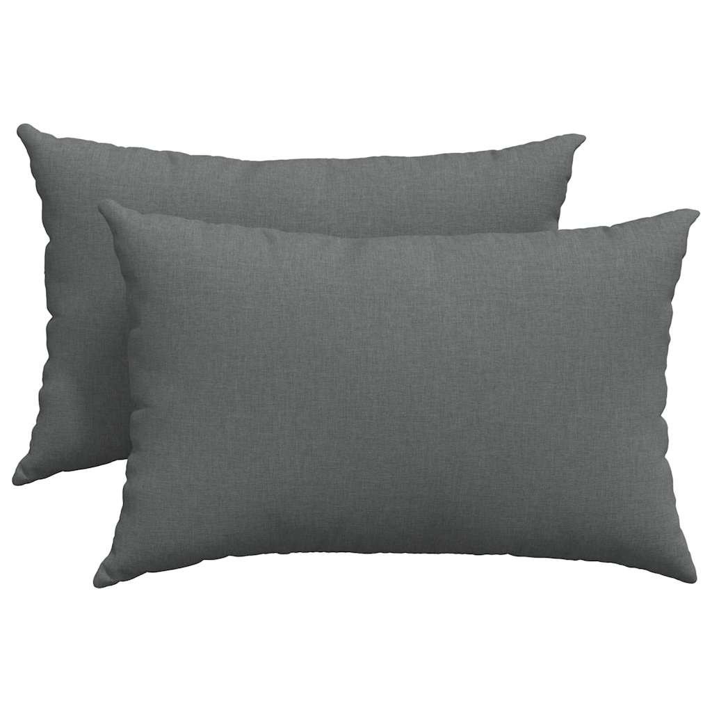 Sofapuder 2 pcs Mørkegrå 60 x 40 cm Stof