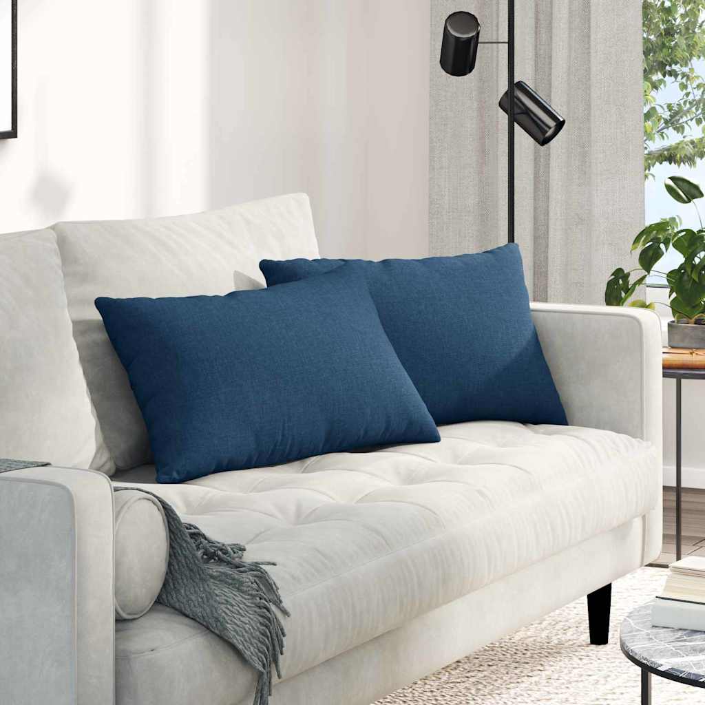 Sofapuder 2 pcs Blå 60 x 40 cm Stof