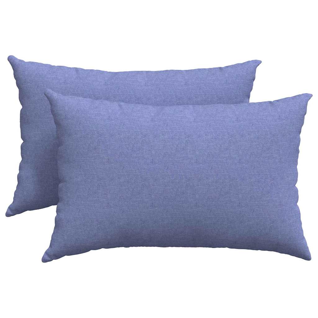 Sofapuder 2 pcs Jeans blå 60 x 40 cm Stof