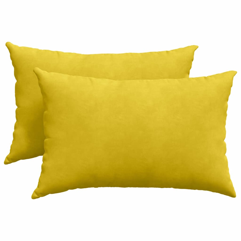 Sofapuder 2 pcs Gul 60 x 40 cm Velourstof