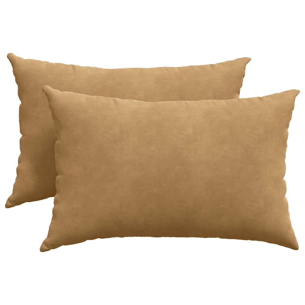 Sofapuder 2 pcs Brun 60 x 40 cm Velourstof