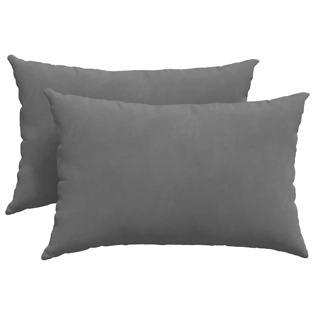 Sofapuder 2 pcs Mørkegrå 60 x 40 cm Stof