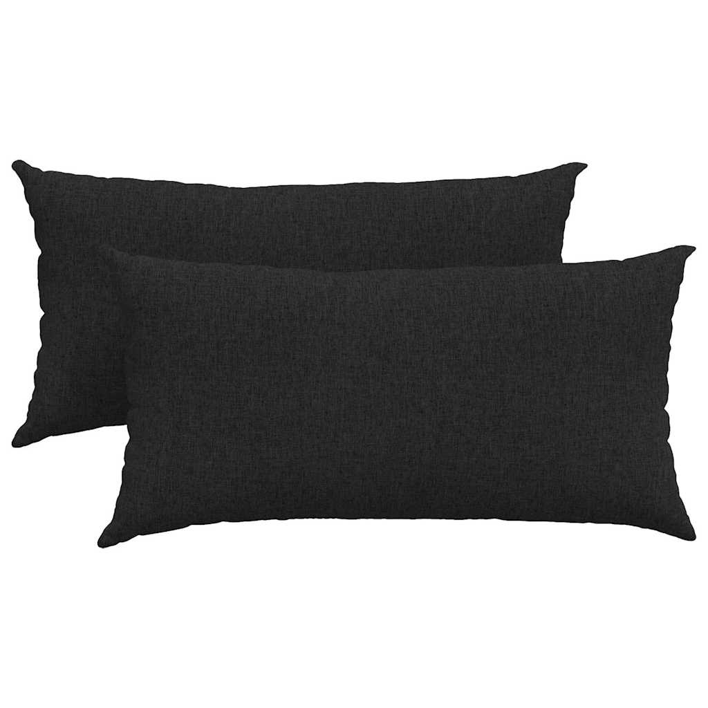Sofapuder 2 pcs Sort 80 x 40 cm Stof