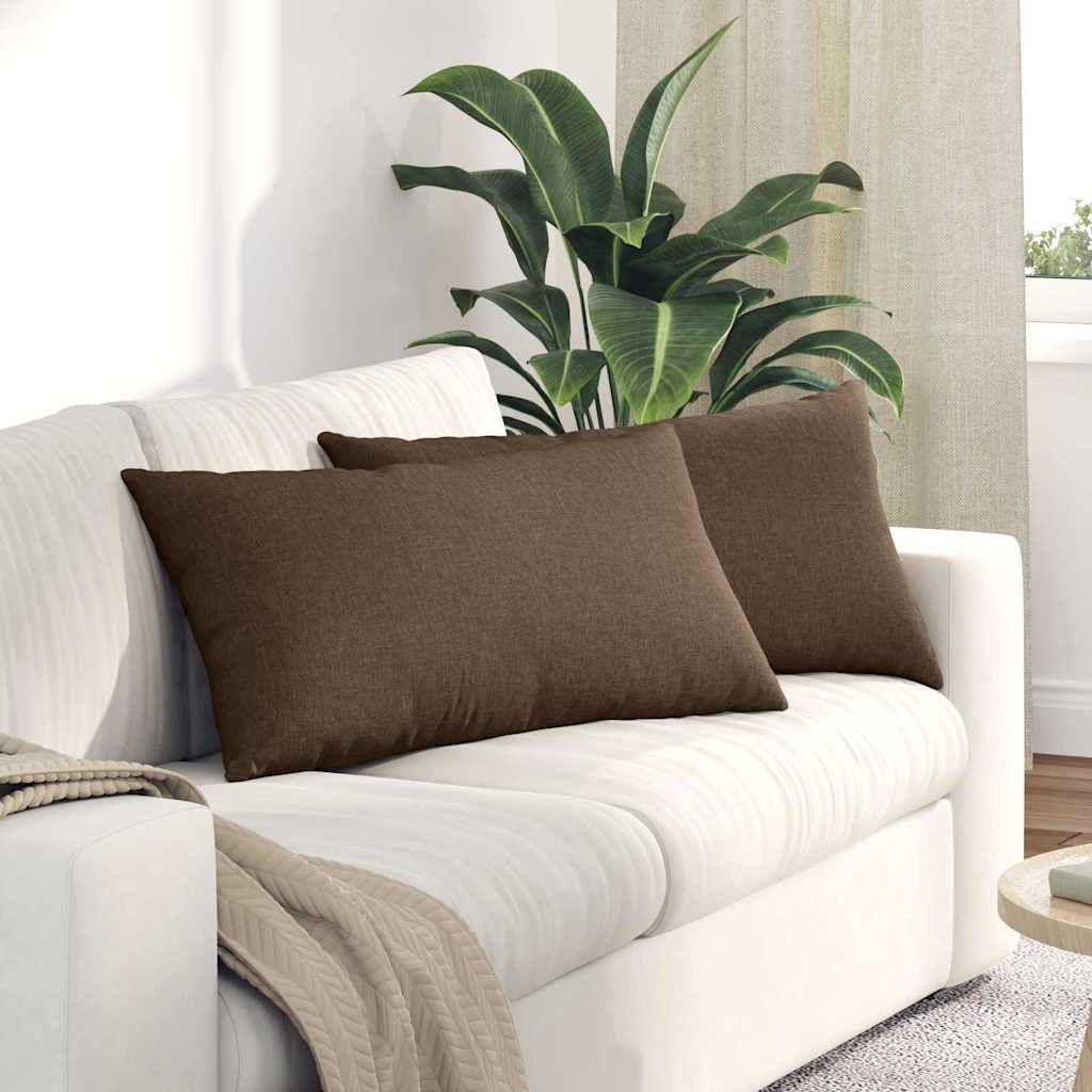 Sofapuder 2 pcs Brun 80 x 40 cm Stof