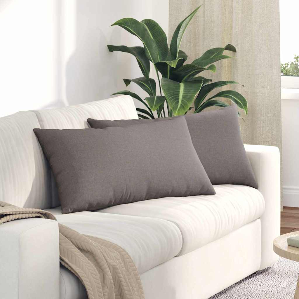 Sofapuder 2 pcs Gråbrun 80 x 40 cm Stof