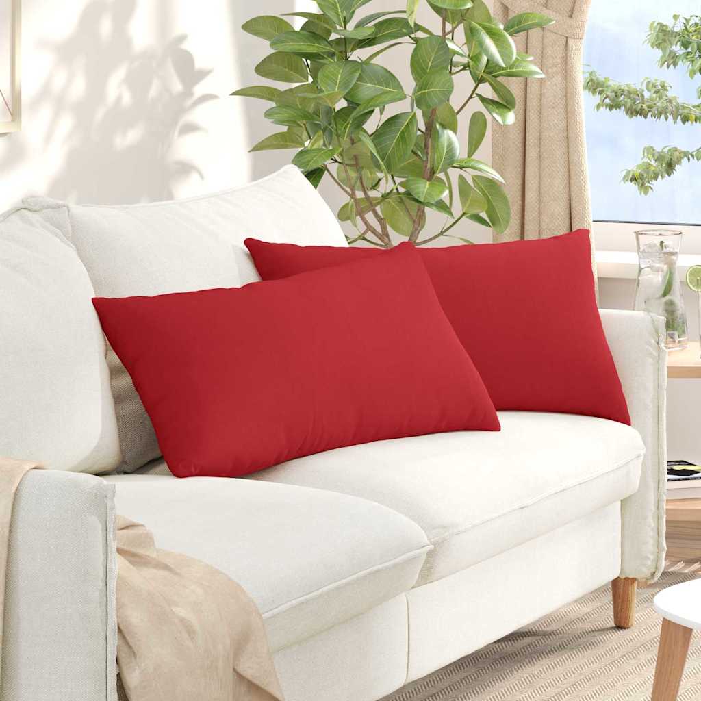 Sofapuder 2 pcs Rød 80 x 40 cm Stof