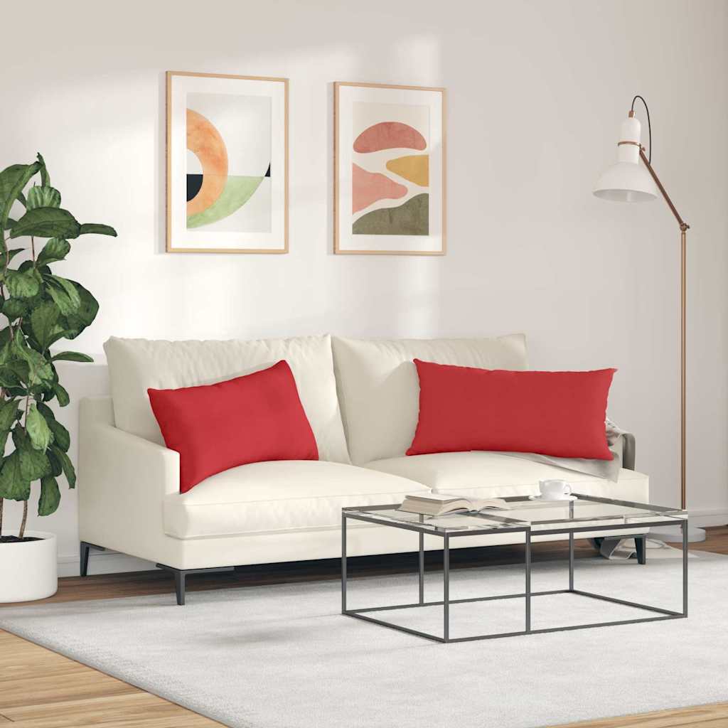 Sofapuder 2 pcs Rød 80 x 40 cm Stof
