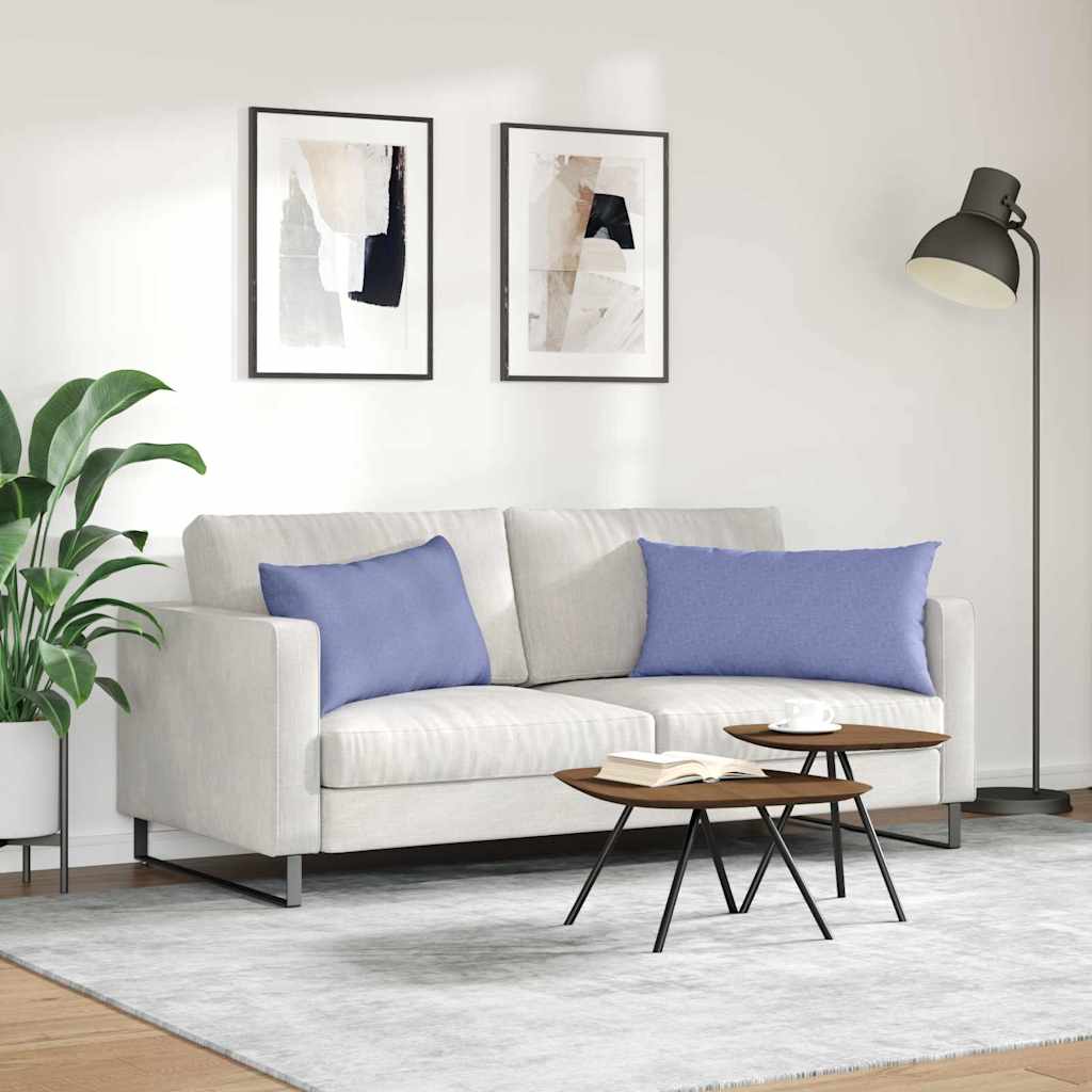 Sofapuder 2 pcs Jeans blå 80 x 40 cm Stof