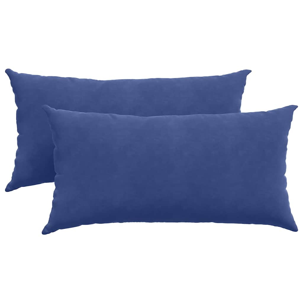 Sofapuder 2 pcs Politi blå 80 x 40 cm Velourstof