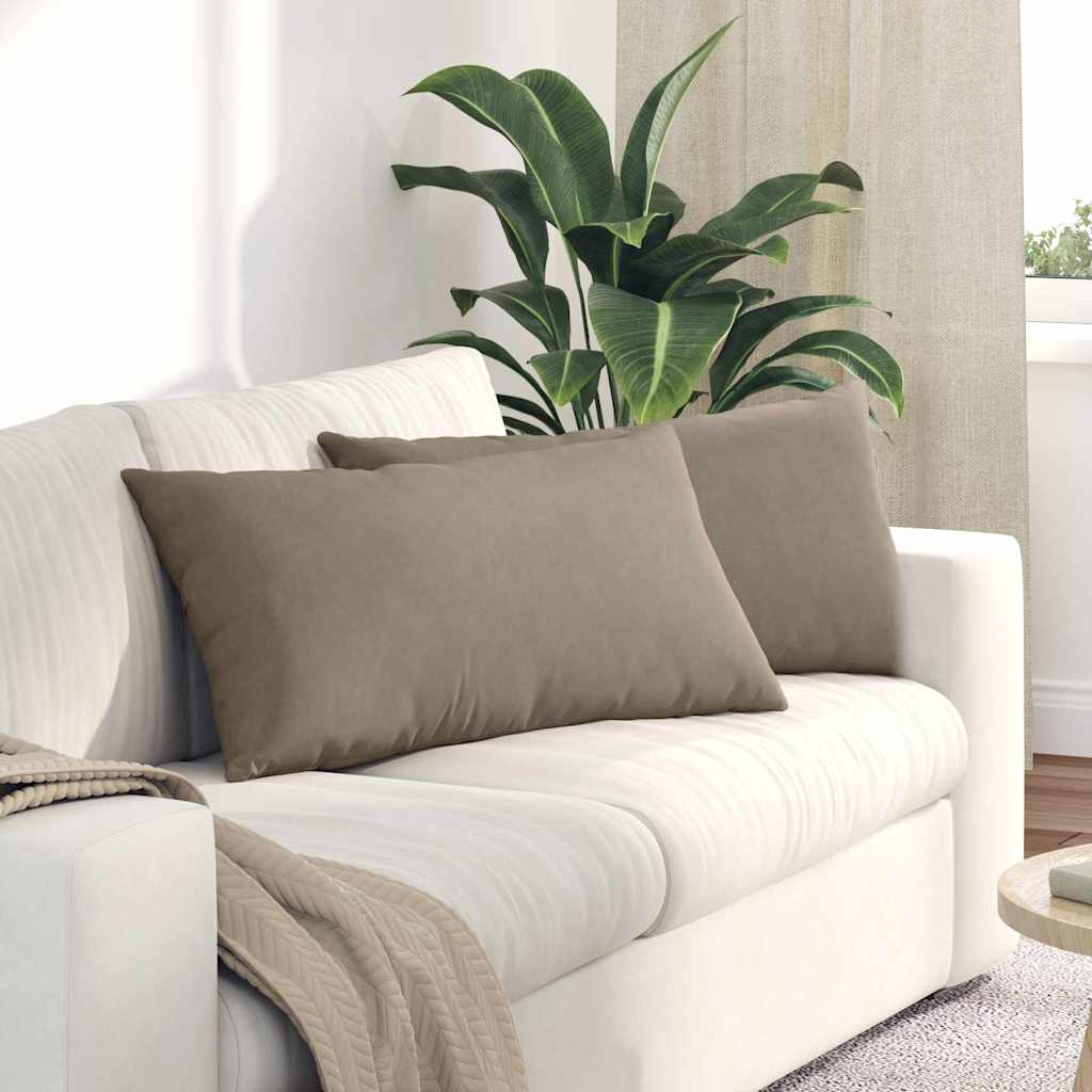 Sofapuder 2 pcs Gråbrun 80 x 40 cm Stof