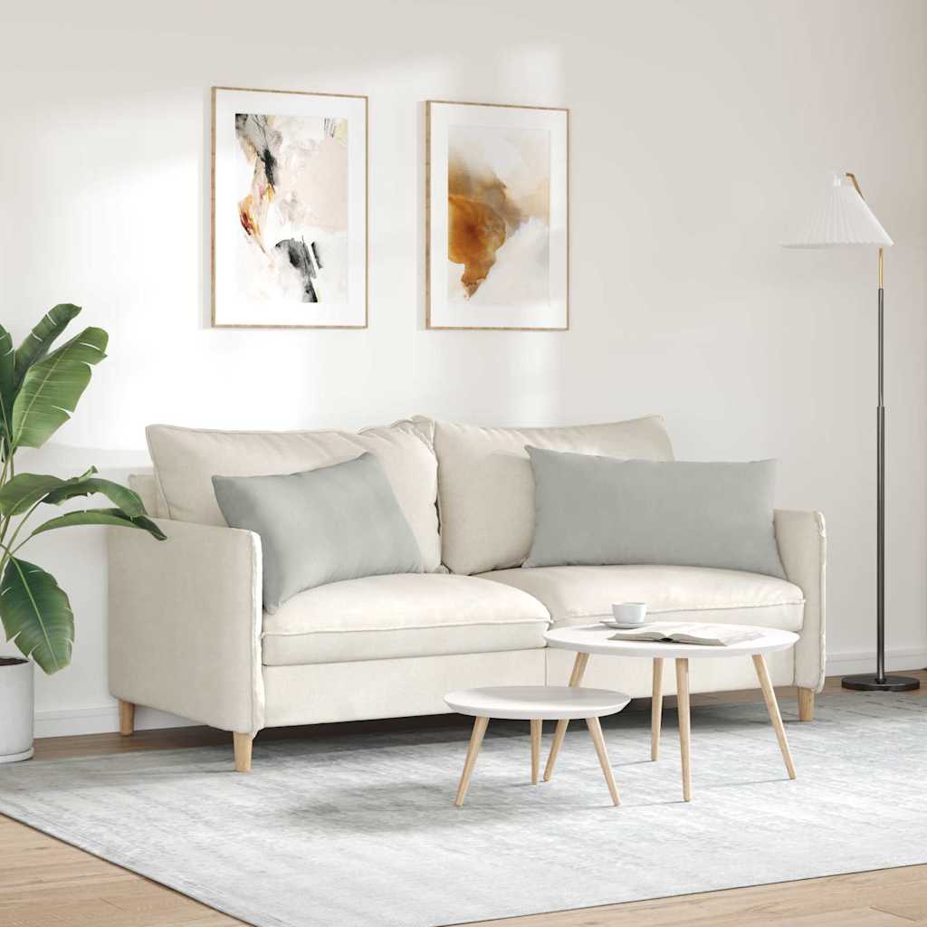 Sofapuder 2 pcs Lysegrå 80 x 40 cm Stof