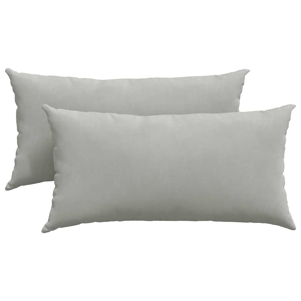 Sofapuder 2 pcs Lysegrå 80 x 40 cm Stof