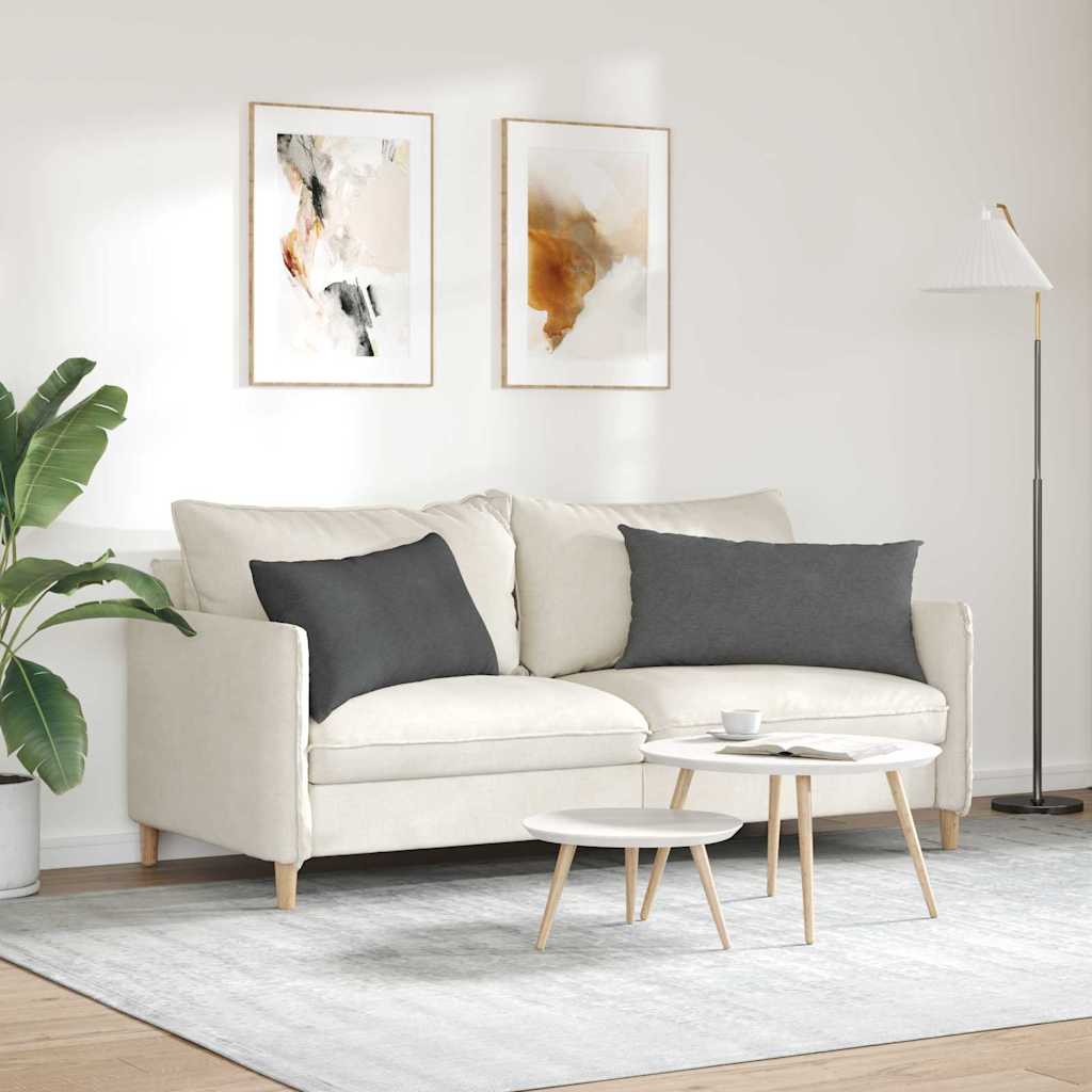 Sofapuder 2 pcs Mørkegrå 80 x 40 cm Velourstof