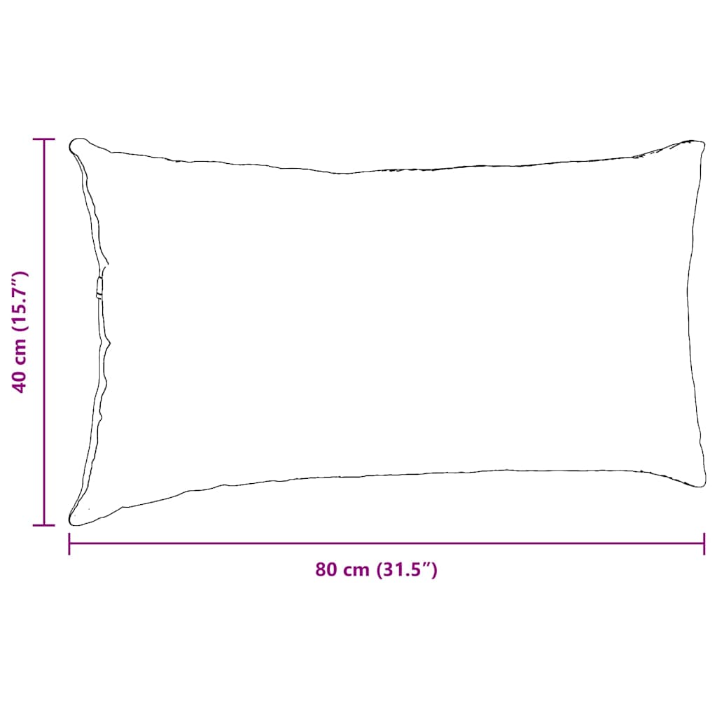 Sofapuder 2 pcs Mørkegrå 80 x 40 cm Velourstof