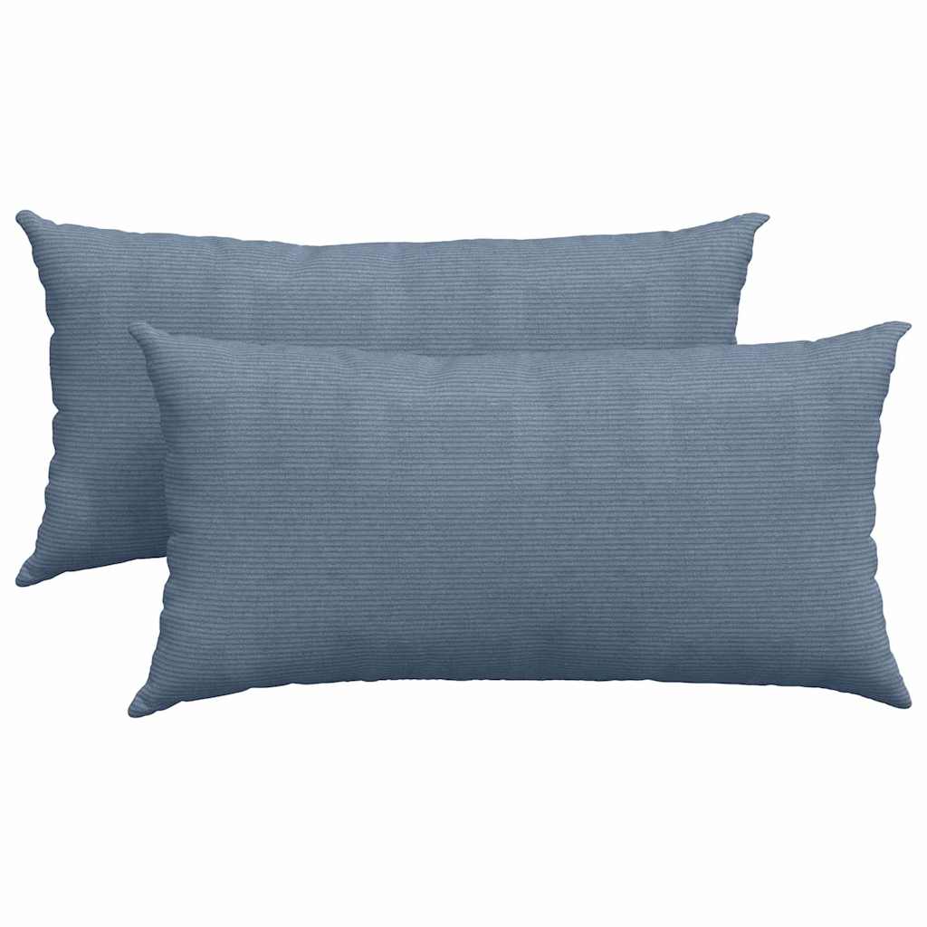 Sofapuder 2 pcs Blå 80 x 40 cm Velourstof