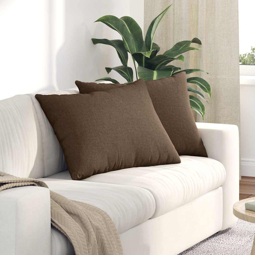 Sofapuder 2 pcs Brun 70 x 50 cm Stof