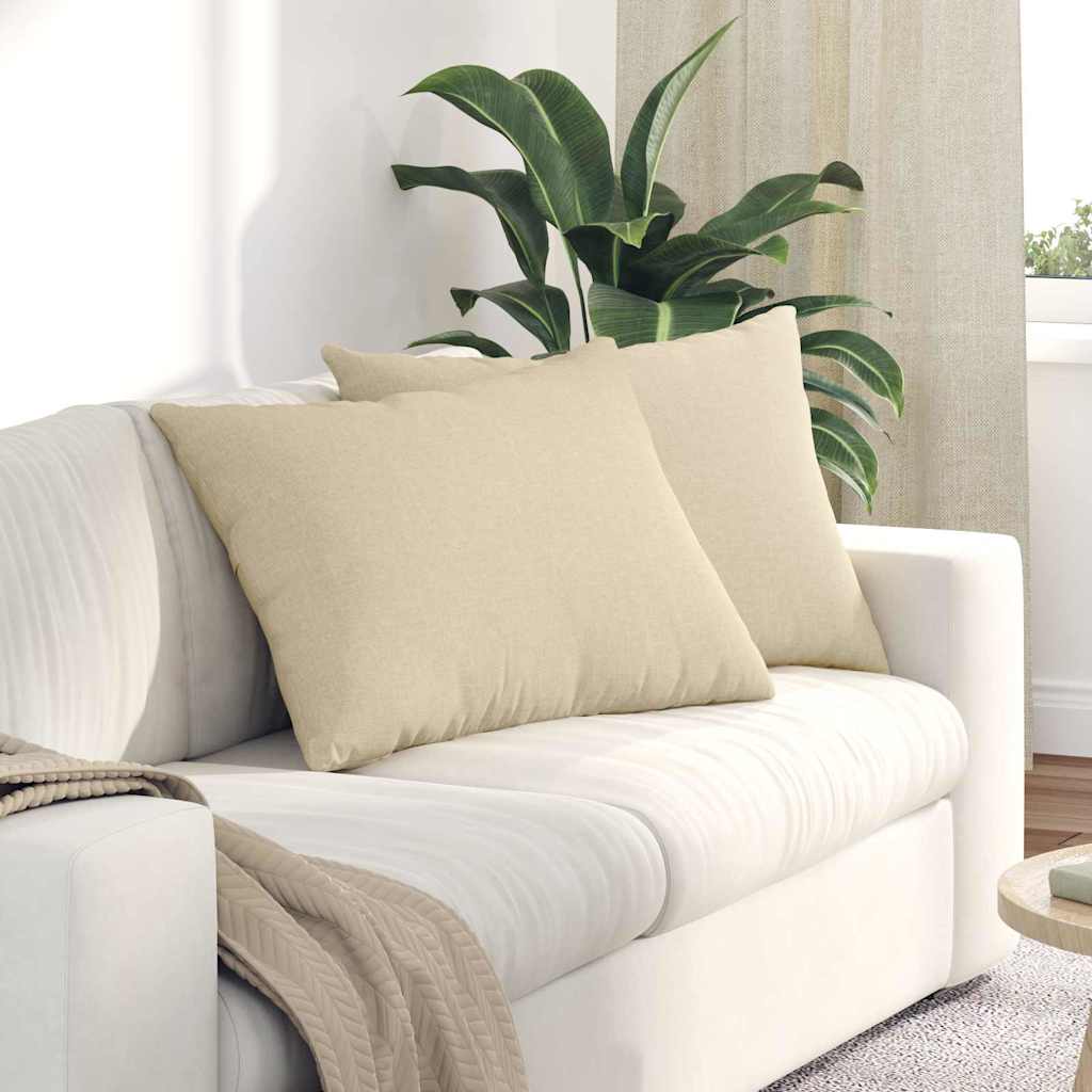 Sofapuder 2 pcs Creme 70 x 50 cm Stof
