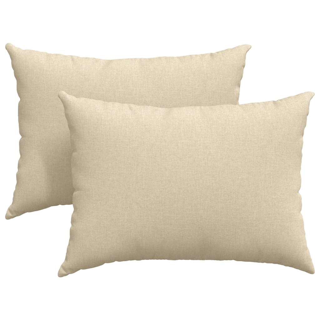 Sofapuder 2 pcs Creme 70 x 50 cm Stof