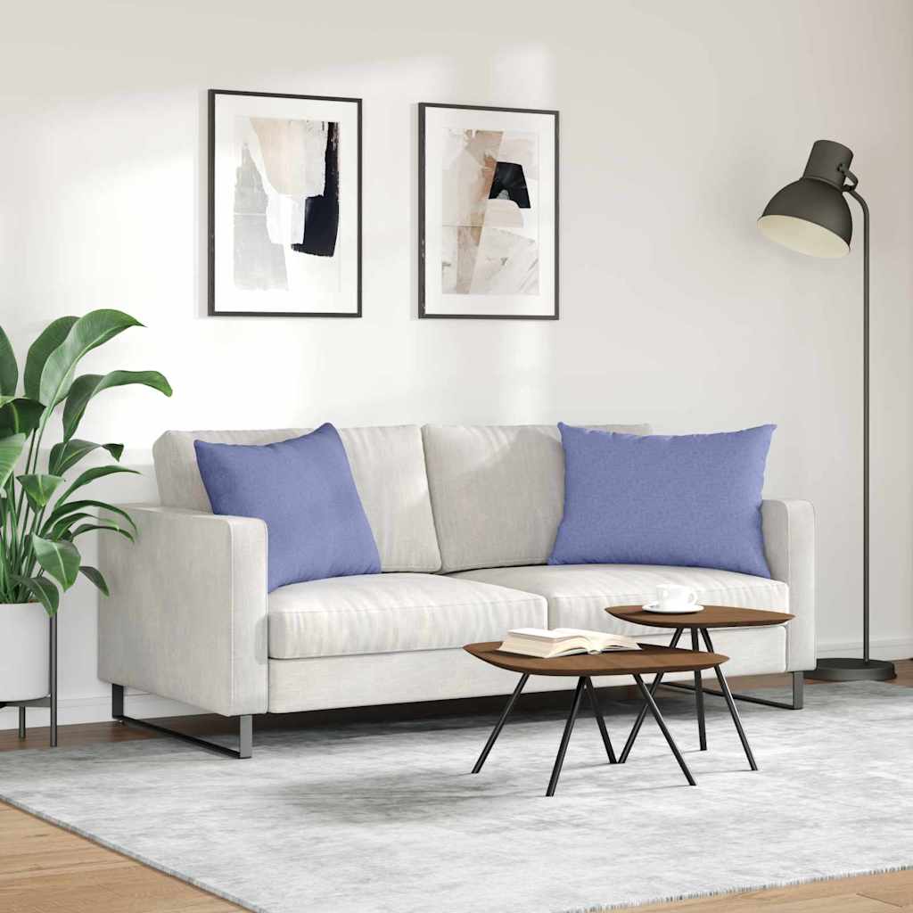 Sofapuder 2 pcs Jeans blå 70 x 50 cm Stof