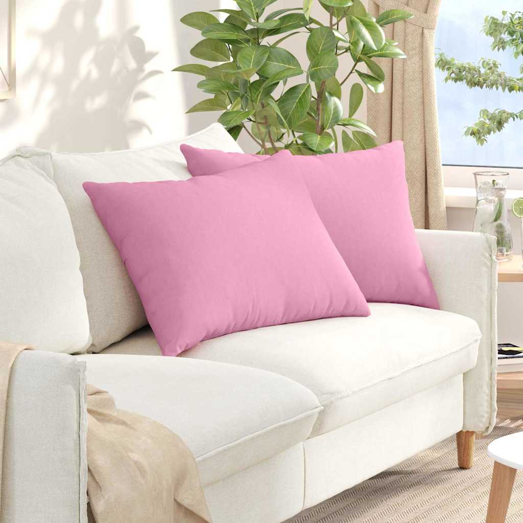 Sofapuder 2 pcs Lyserød 70 x 50 cm Stof