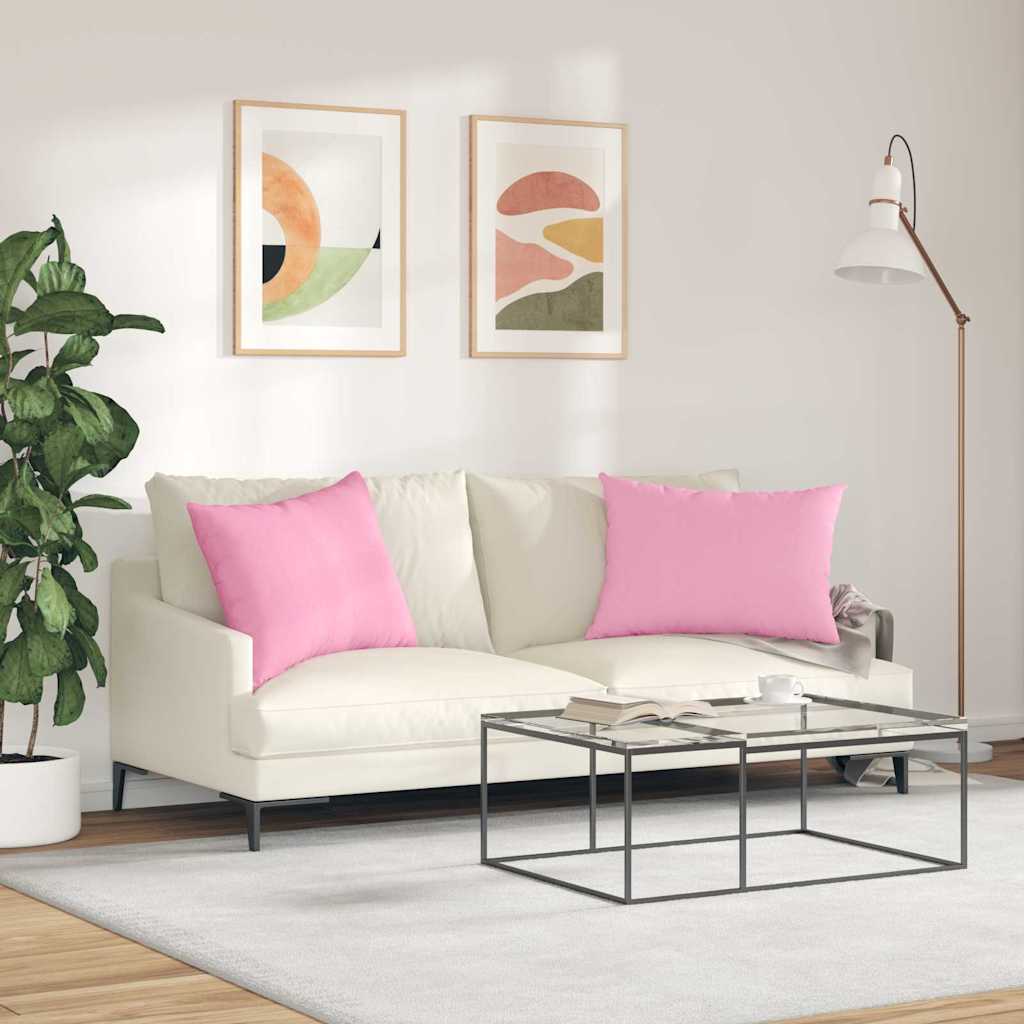 Sofapuder 2 pcs Lyserød 70 x 50 cm Stof