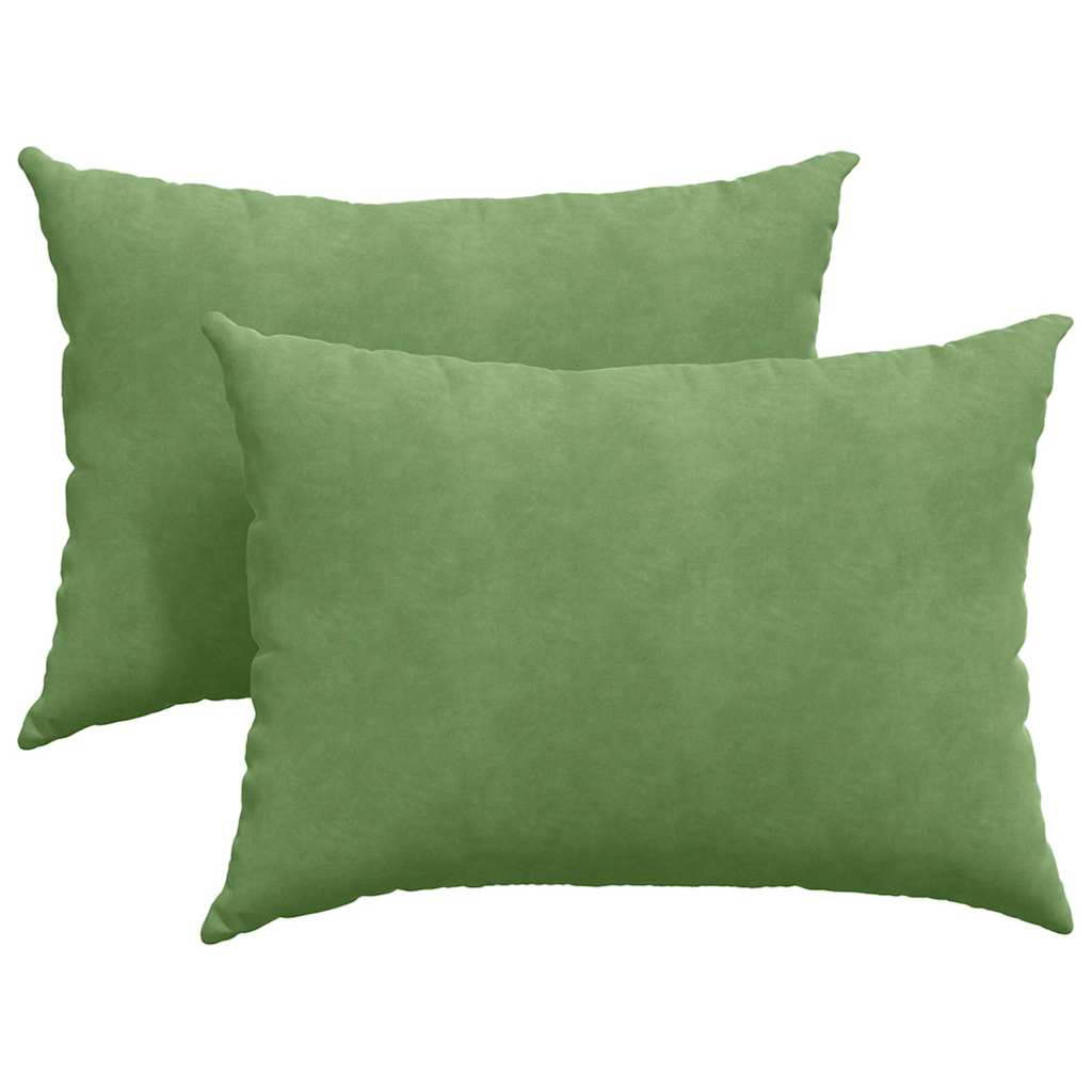 Sofapuder 2 pcs Lysegrøn 70 x 50 cm Velourstof