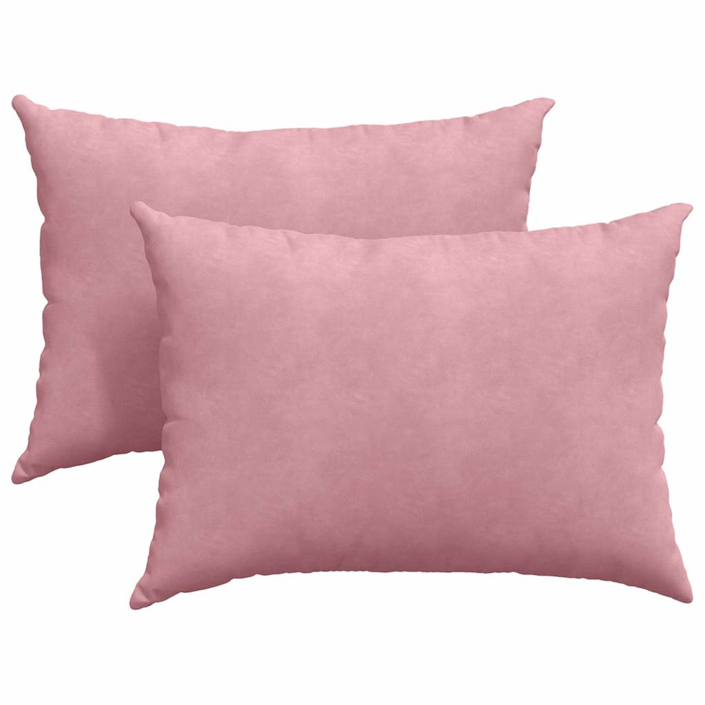 Sofapuder 2 pcs Lyserød 70 x 50 cm Velourstof